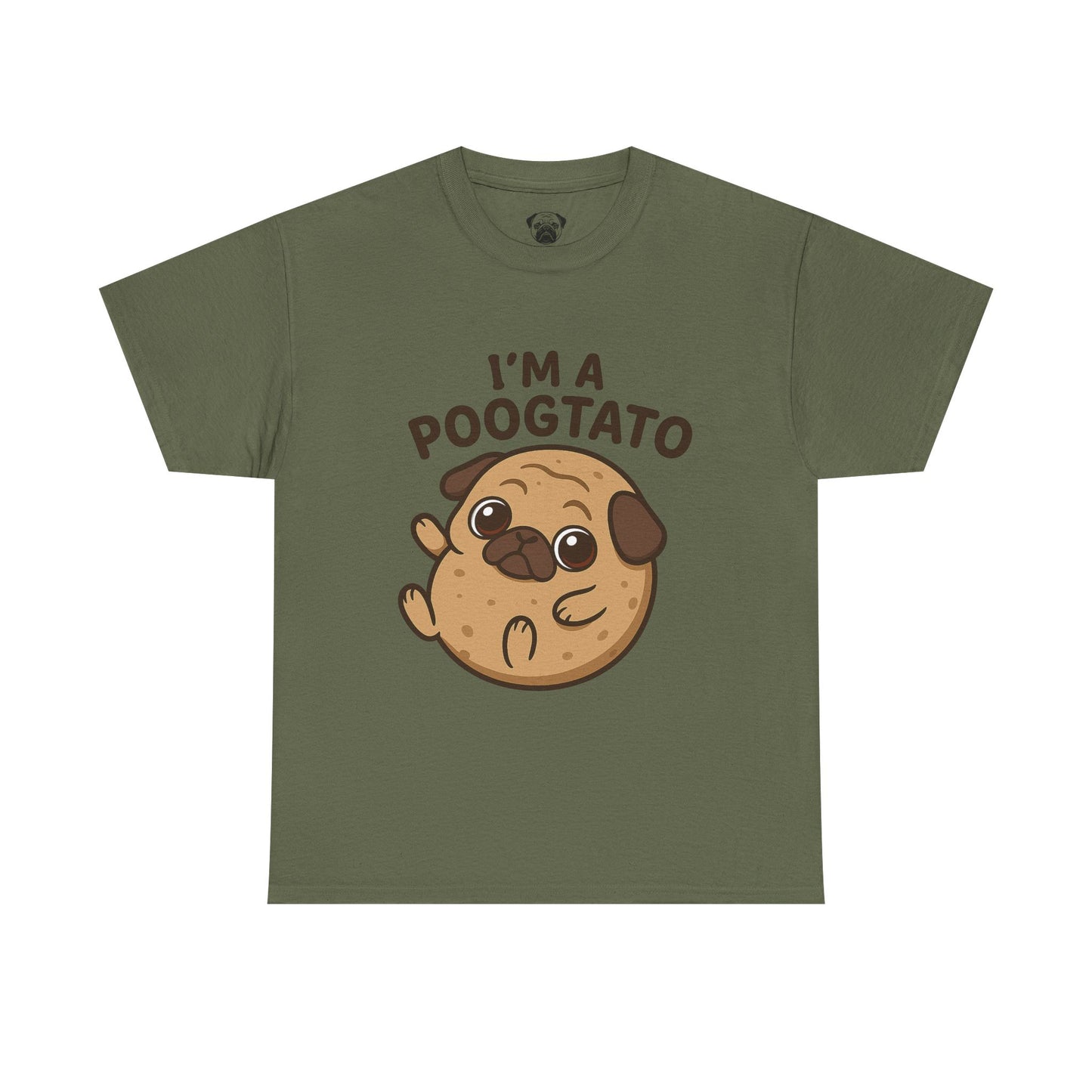 Cute Pug Potato Poogtato Tee, Casual Dog Lover's T-Shirt, Halloween Gift for Pet Owners, Funny Friendship Shirt, Unisex Cotton Tee