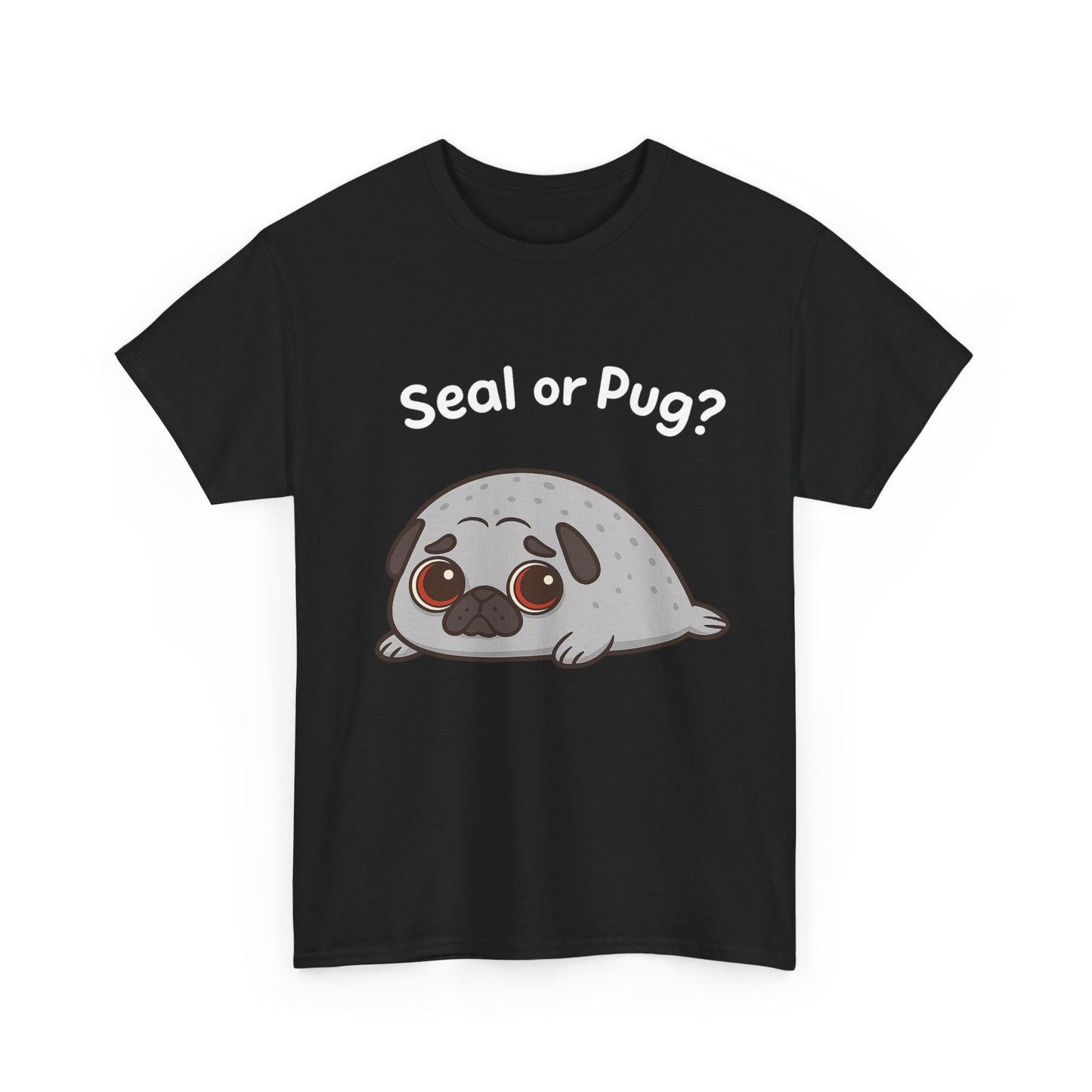 Cute Pug or Seal Tee, Casual Dog Lover's T-Shirt, Gift for Pet Owners, Funny Friendship Shirt, Unisex Cotton Tee