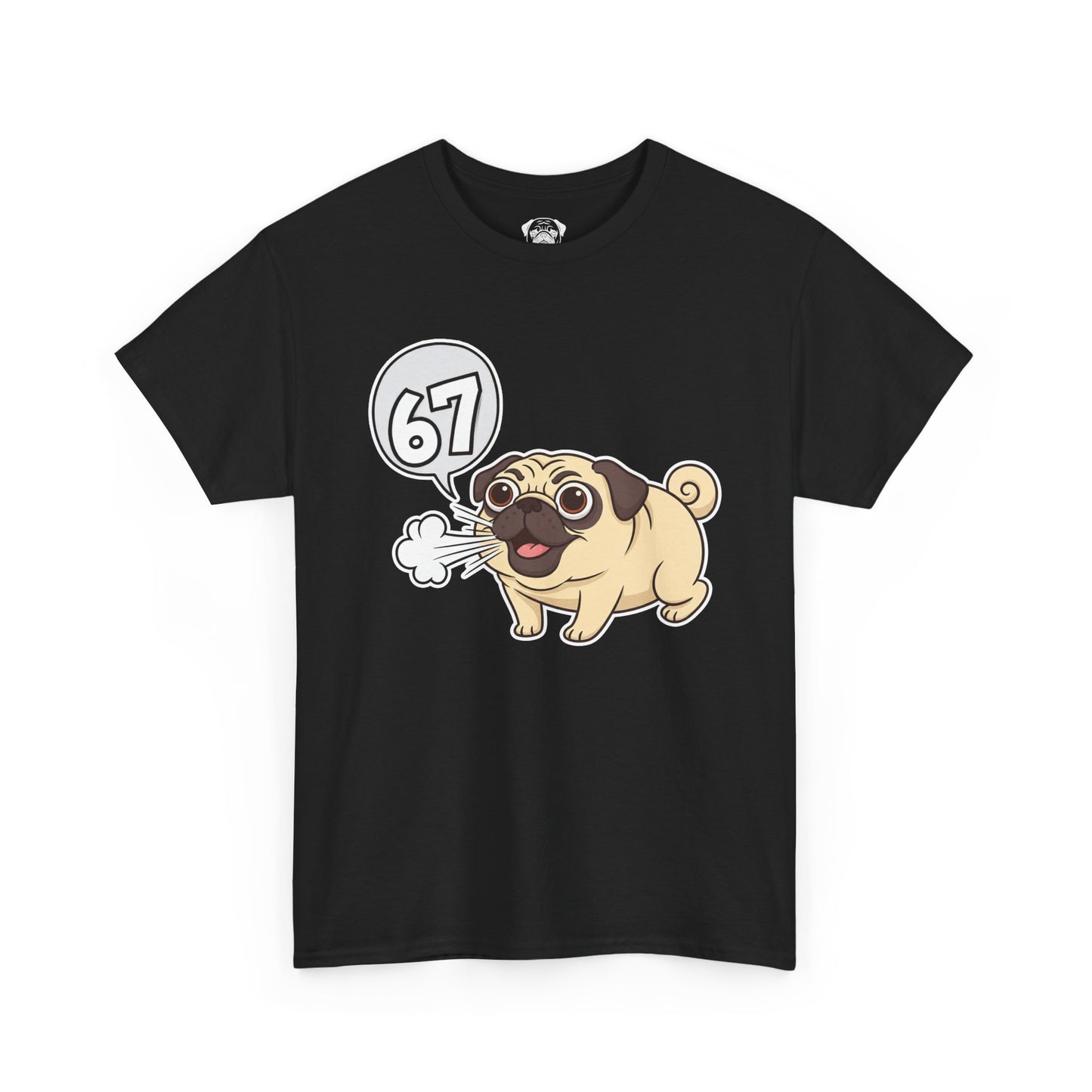 Cute Trendy Poogs Pug 67 Tee, Casual Dog Lover's T-Shirt, Gift for Pet Owners, Funny Friendship Shirt, Unisex Cotton Tee