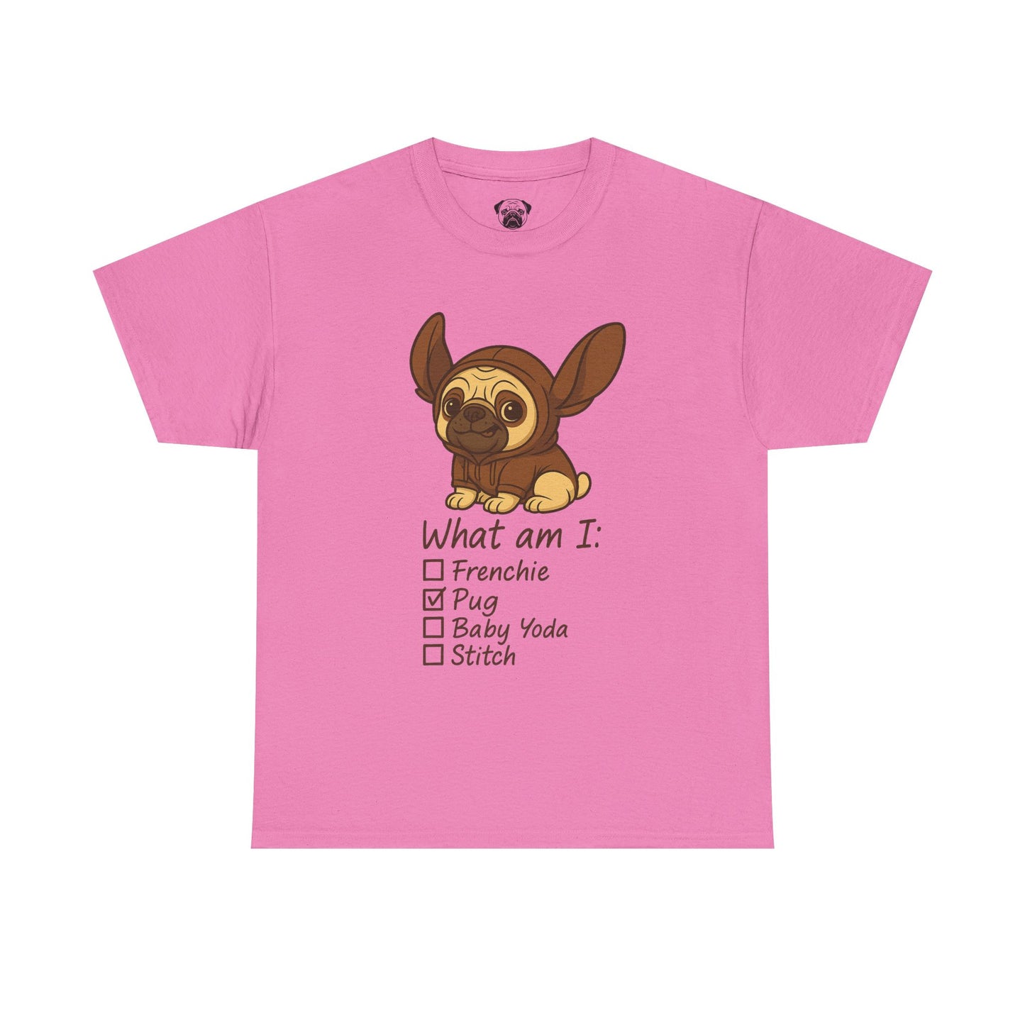 Pug Frenchie or Baby Yoda Tee, Casual Dog Lover's T-Shirt, Halloween Gift for Pet Owners, Funny Friendship Shirt, Unisex Cotton Tee