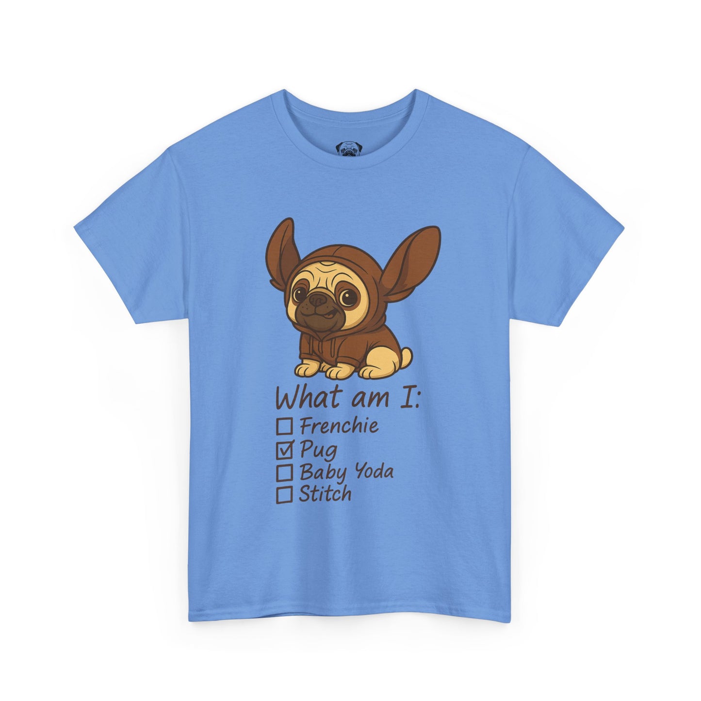Pug Frenchie or Baby Yoda Tee, Casual Dog Lover's T-Shirt, Halloween Gift for Pet Owners, Funny Friendship Shirt, Unisex Cotton Tee