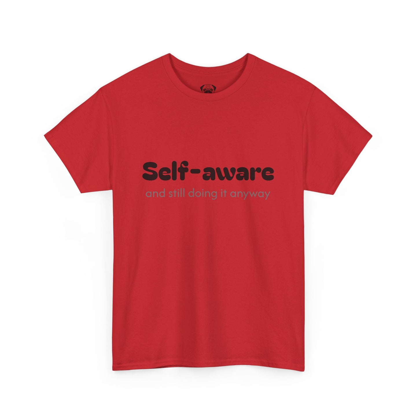 Unisex Typography Humor Tee – Self-aware and still doing it anyway