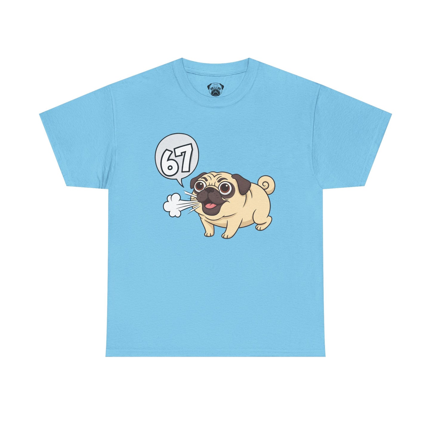 Cute Trendy Poogs Pug 67 Tee, Casual Dog Lover's T-Shirt, Gift for Pet Owners, Funny Friendship Shirt, Unisex Cotton Tee