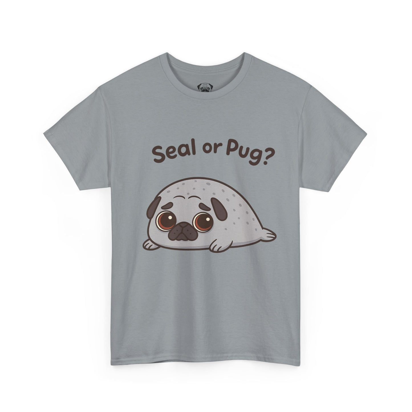 Cute Pug or Seal Tee, Casual Dog Lover's T-Shirt, Gift for Pet Owners, Funny Friendship Shirt, Unisex Cotton Tee