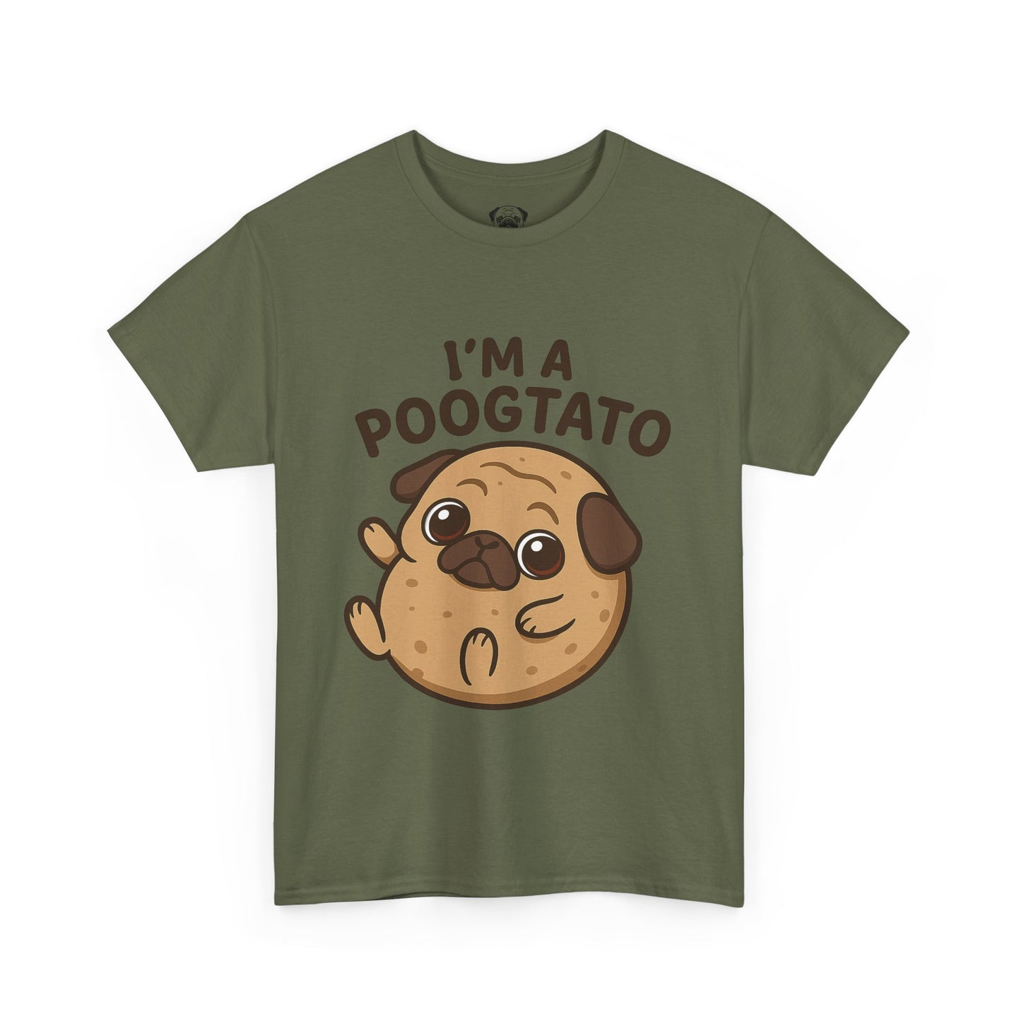 Cute Pug Potato Poogtato Tee, Casual Dog Lover's T-Shirt, Halloween Gift for Pet Owners, Funny Friendship Shirt, Unisex Cotton Tee