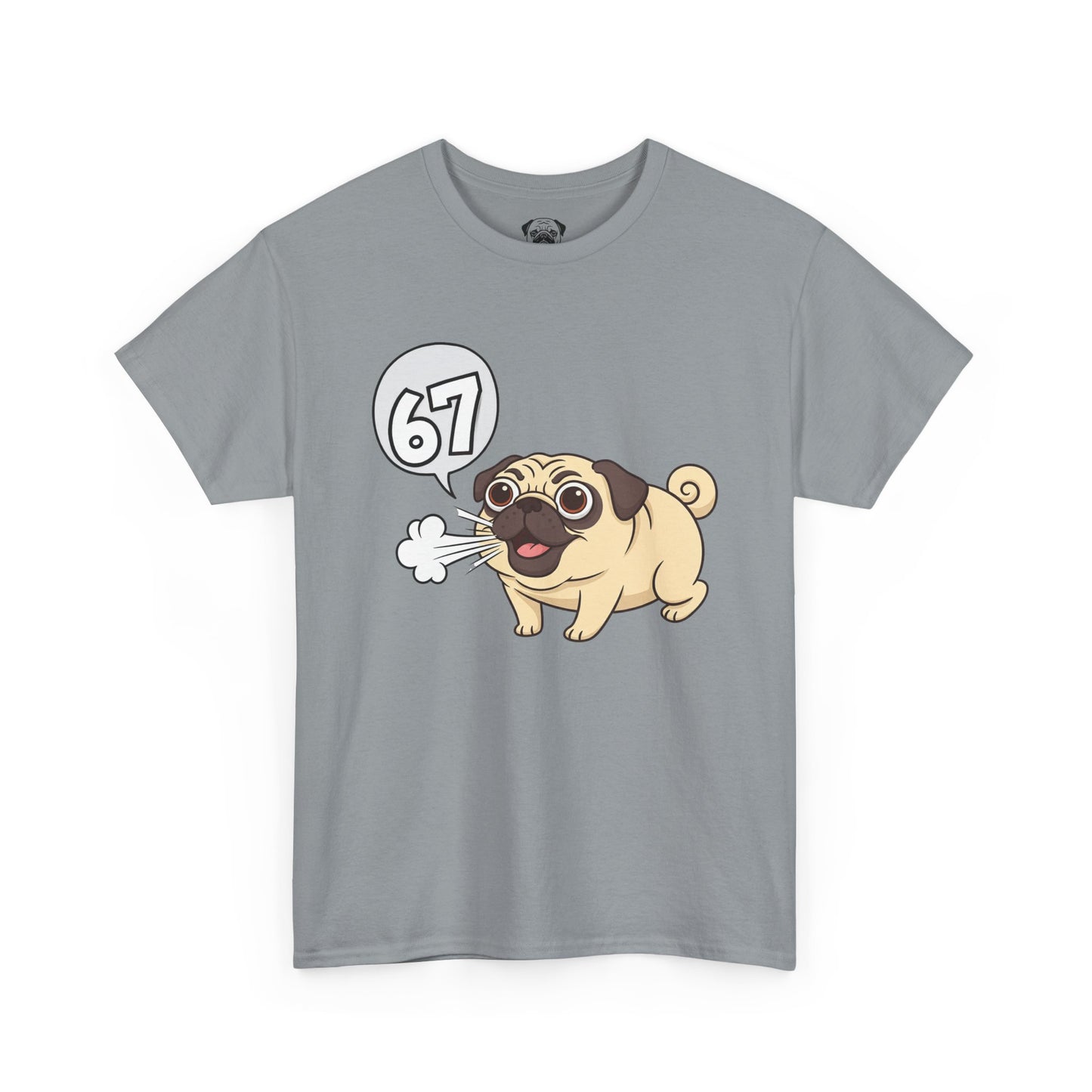 Cute Trendy Poogs Pug 67 Tee, Casual Dog Lover's T-Shirt, Gift for Pet Owners, Funny Friendship Shirt, Unisex Cotton Tee