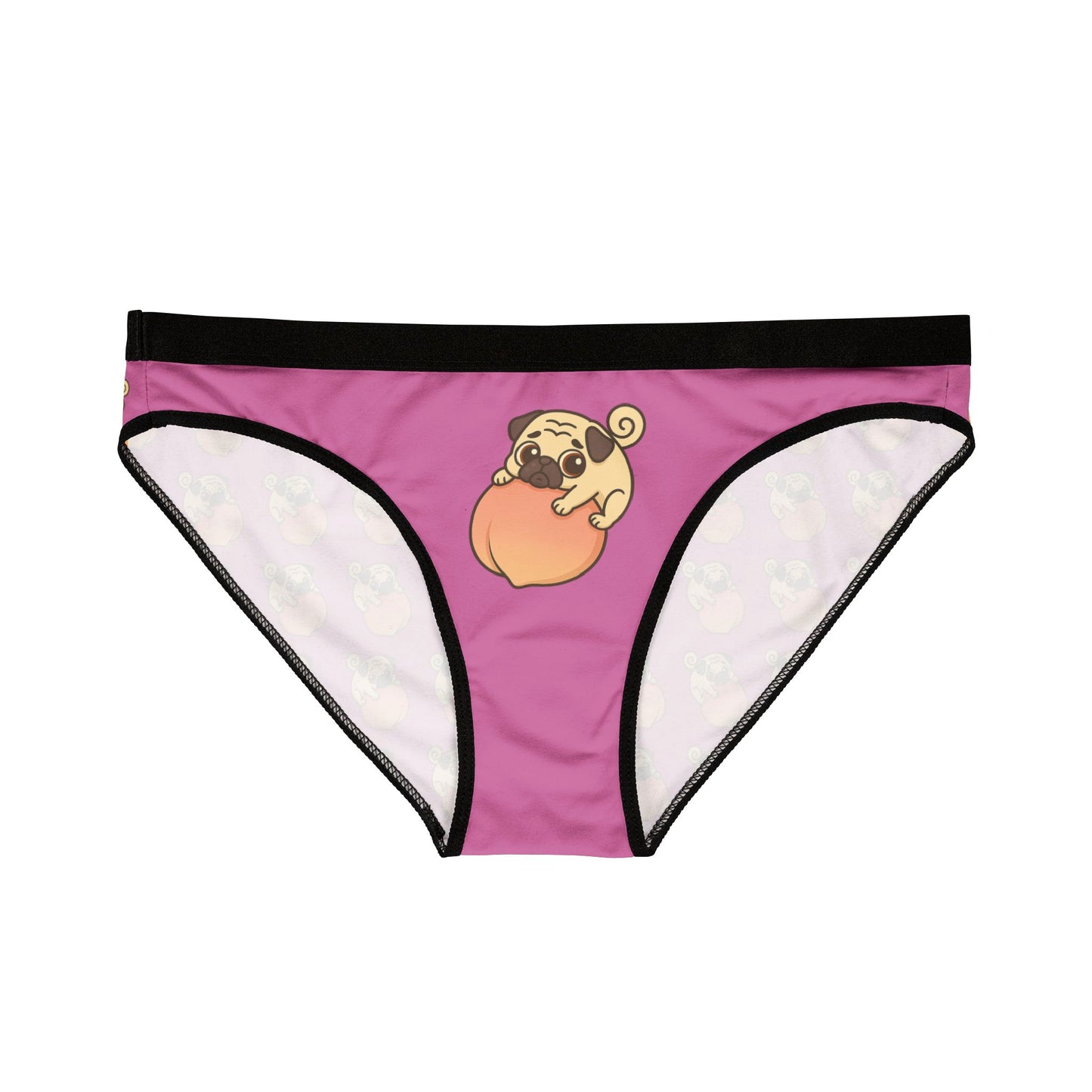 Cute Pug Women's Underwear, Fun and Playful Lingerie for Dog Lovers, Friendship Gift, Birthday Present, Everyday Comfort