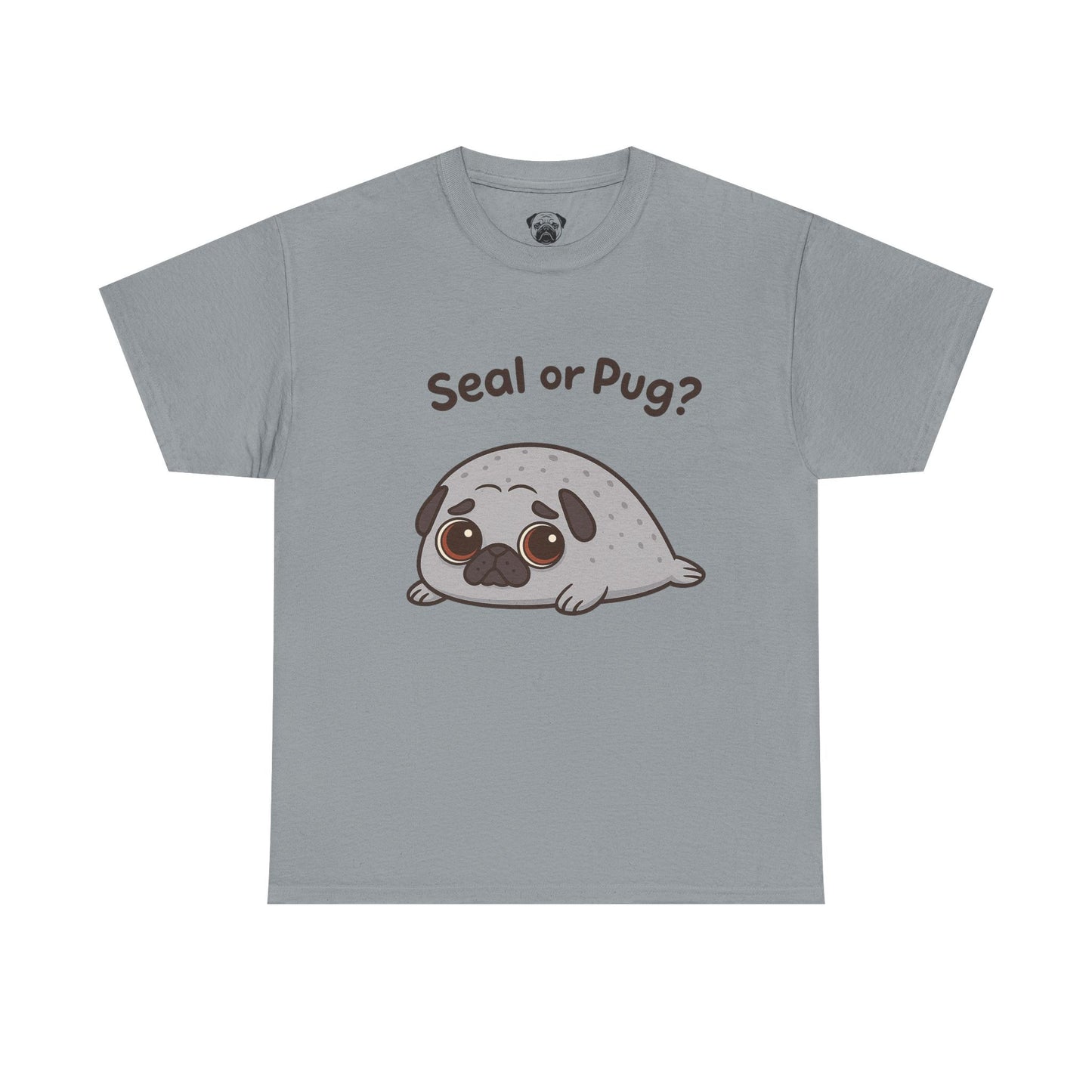 Cute Pug or Seal Tee, Casual Dog Lover's T-Shirt, Gift for Pet Owners, Funny Friendship Shirt, Unisex Cotton Tee