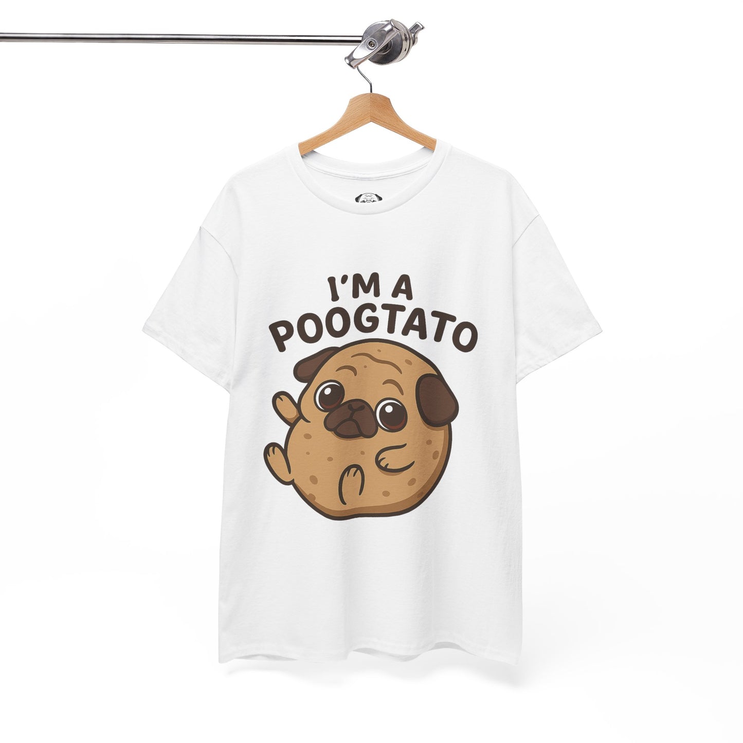 Cute Pug Potato Poogtato Tee, Casual Dog Lover's T-Shirt, Halloween Gift for Pet Owners, Funny Friendship Shirt, Unisex Cotton Tee