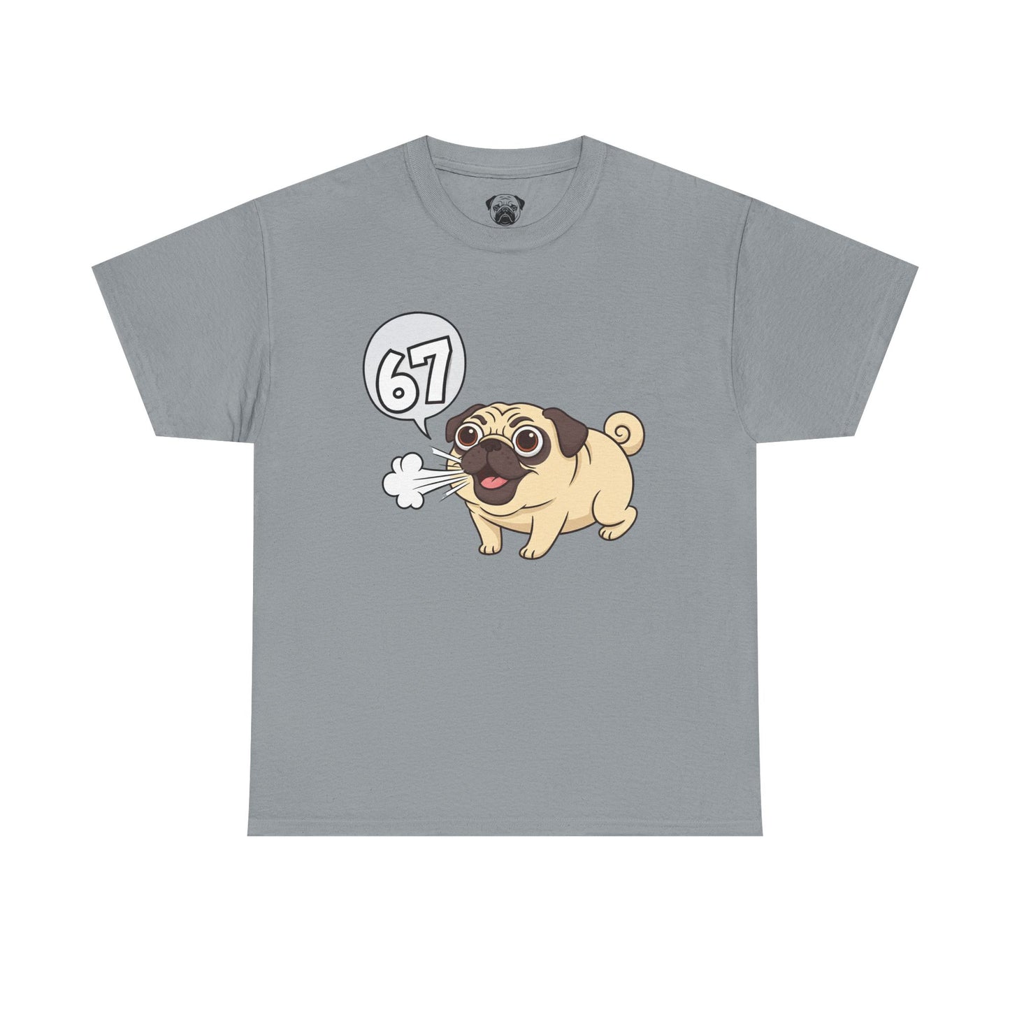 Cute Trendy Poogs Pug 67 Tee, Casual Dog Lover's T-Shirt, Gift for Pet Owners, Funny Friendship Shirt, Unisex Cotton Tee