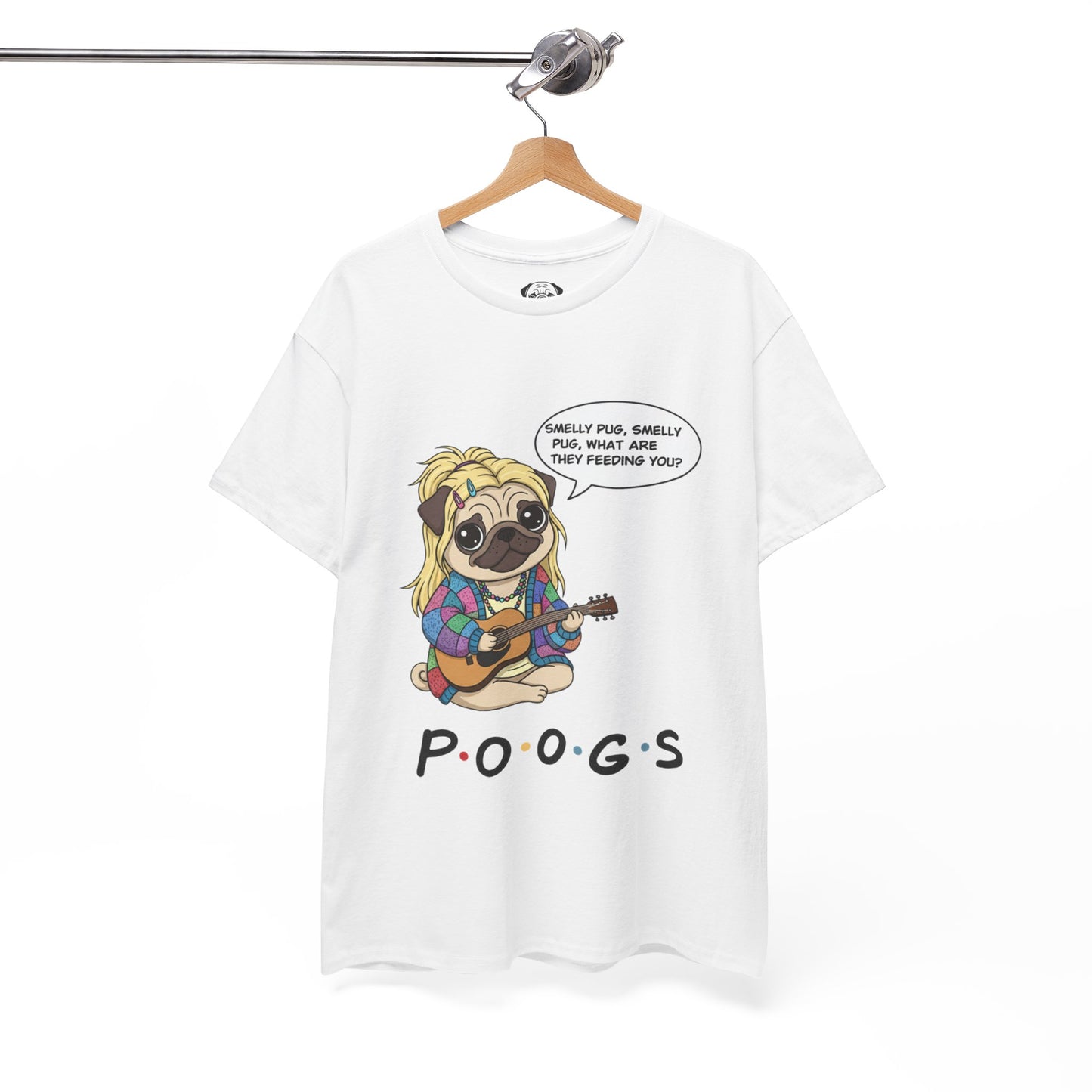 Cute Friends Poogs Pheobe Tee, Casual Dog Lover's T-Shirt, Gift for Pet Owners, Funny Friendship Shirt, Unisex Cotton Tee