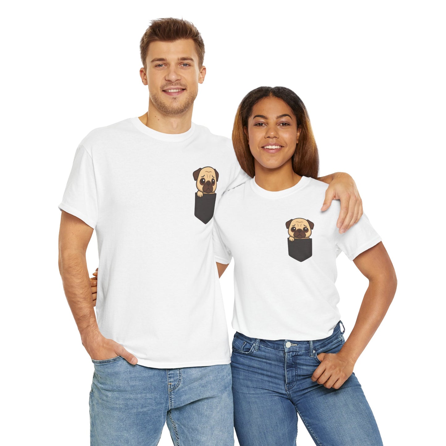 Cute Pug Lover's Club, Casual Dog Lover's T-Shirt, Gift for Pet Owners, Funny Friendship Shirt, Unisex Cotton Tee