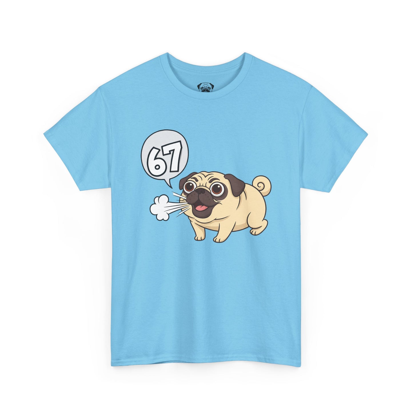 Cute Trendy Poogs Pug 67 Tee, Casual Dog Lover's T-Shirt, Gift for Pet Owners, Funny Friendship Shirt, Unisex Cotton Tee
