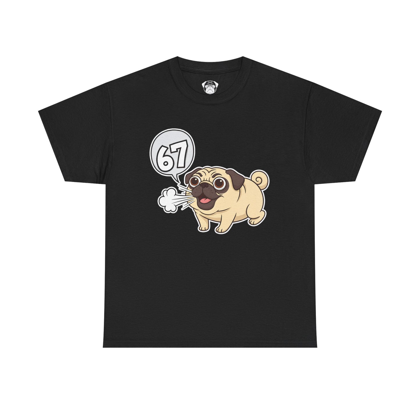 Cute Trendy Poogs Pug 67 Tee, Casual Dog Lover's T-Shirt, Gift for Pet Owners, Funny Friendship Shirt, Unisex Cotton Tee
