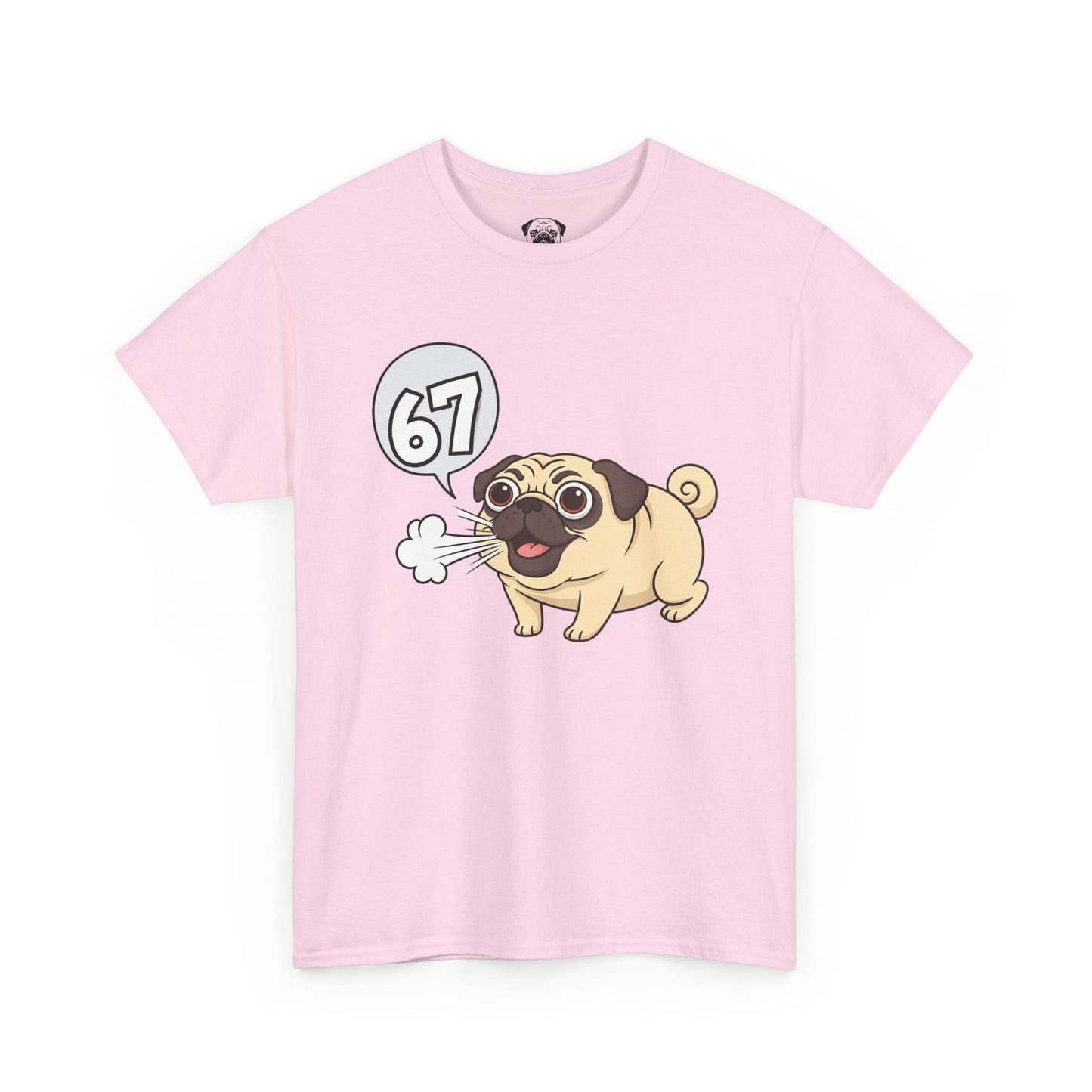 Cute Trendy Poogs Pug 67 Tee, Casual Dog Lover's T-Shirt, Gift for Pet Owners, Funny Friendship Shirt, Unisex Cotton Tee