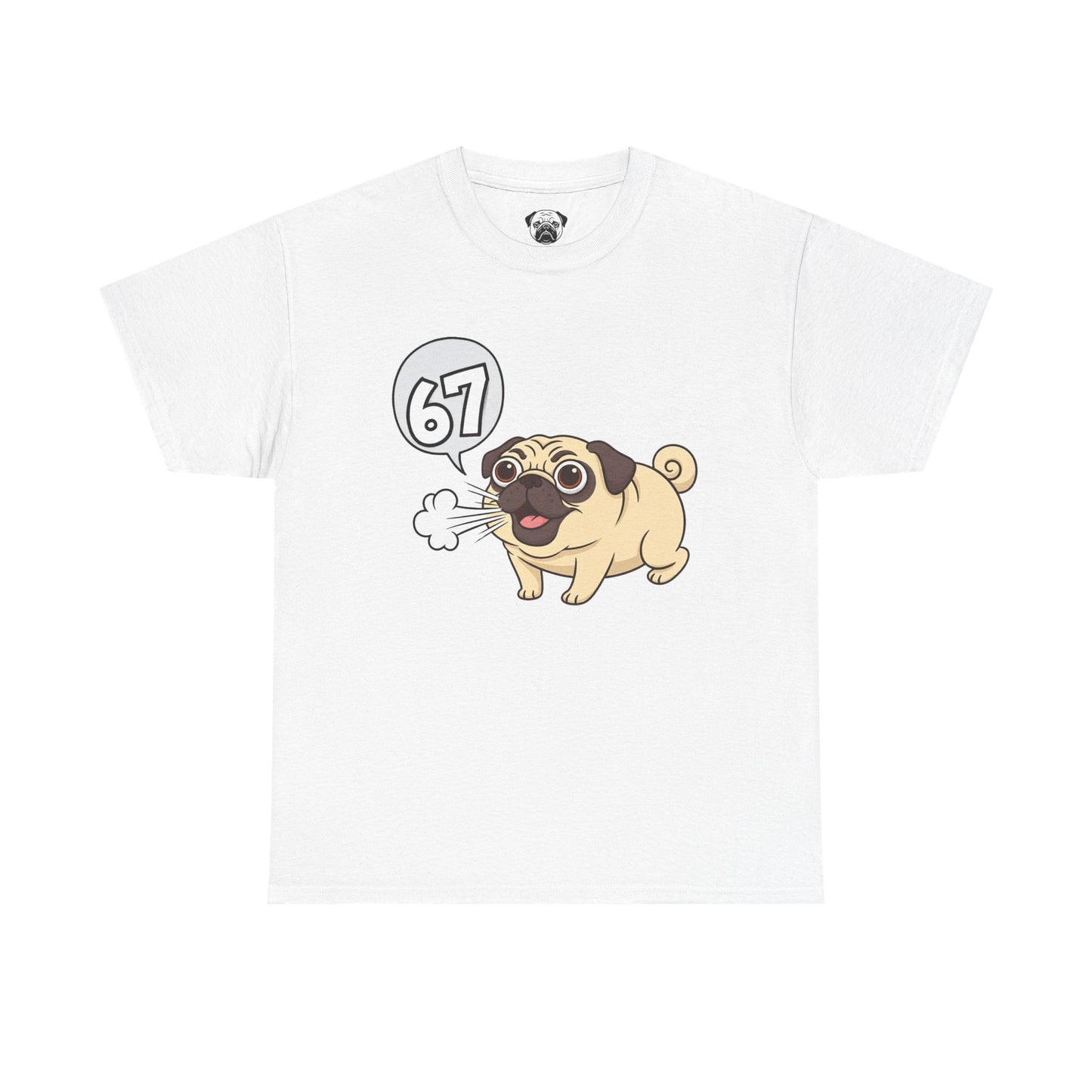 Cute Trendy Poogs Pug 67 Tee, Casual Dog Lover's T-Shirt, Gift for Pet Owners, Funny Friendship Shirt, Unisex Cotton Tee