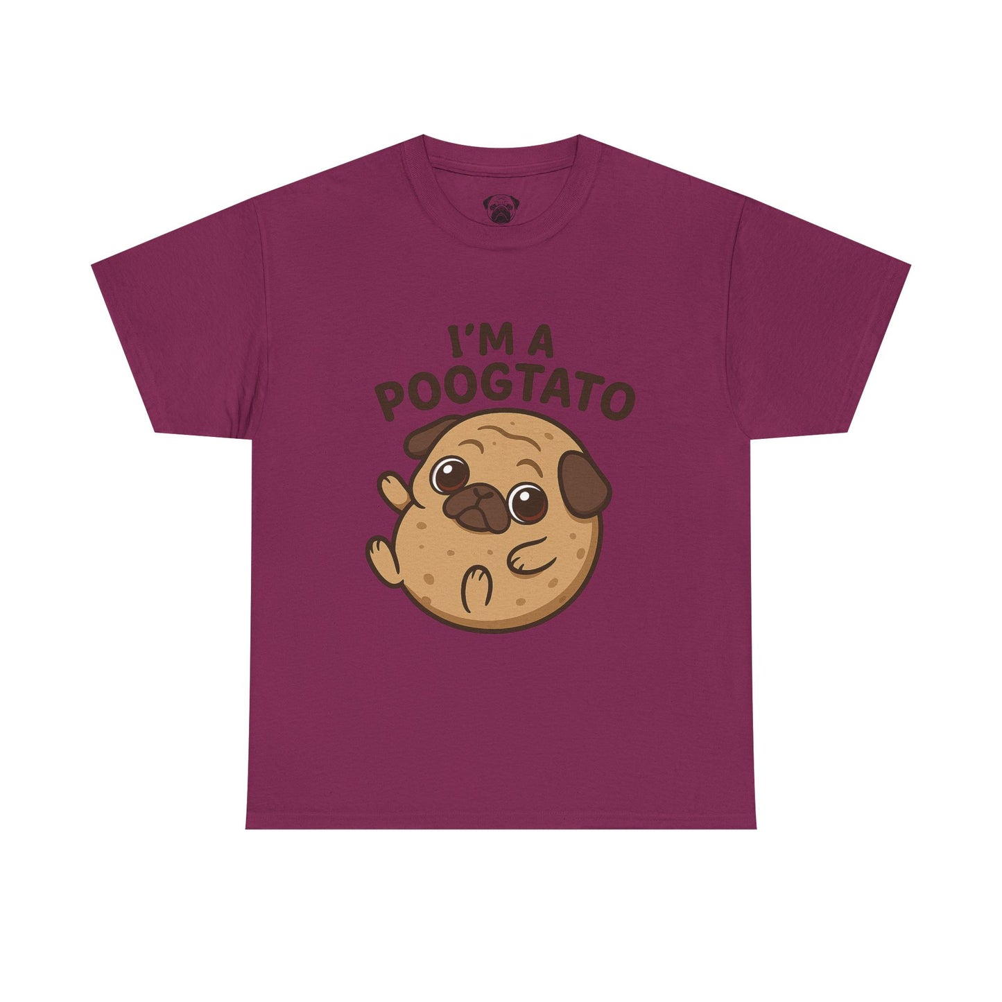 Cute Pug Potato Poogtato Tee, Casual Dog Lover's T-Shirt, Halloween Gift for Pet Owners, Funny Friendship Shirt, Unisex Cotton Tee