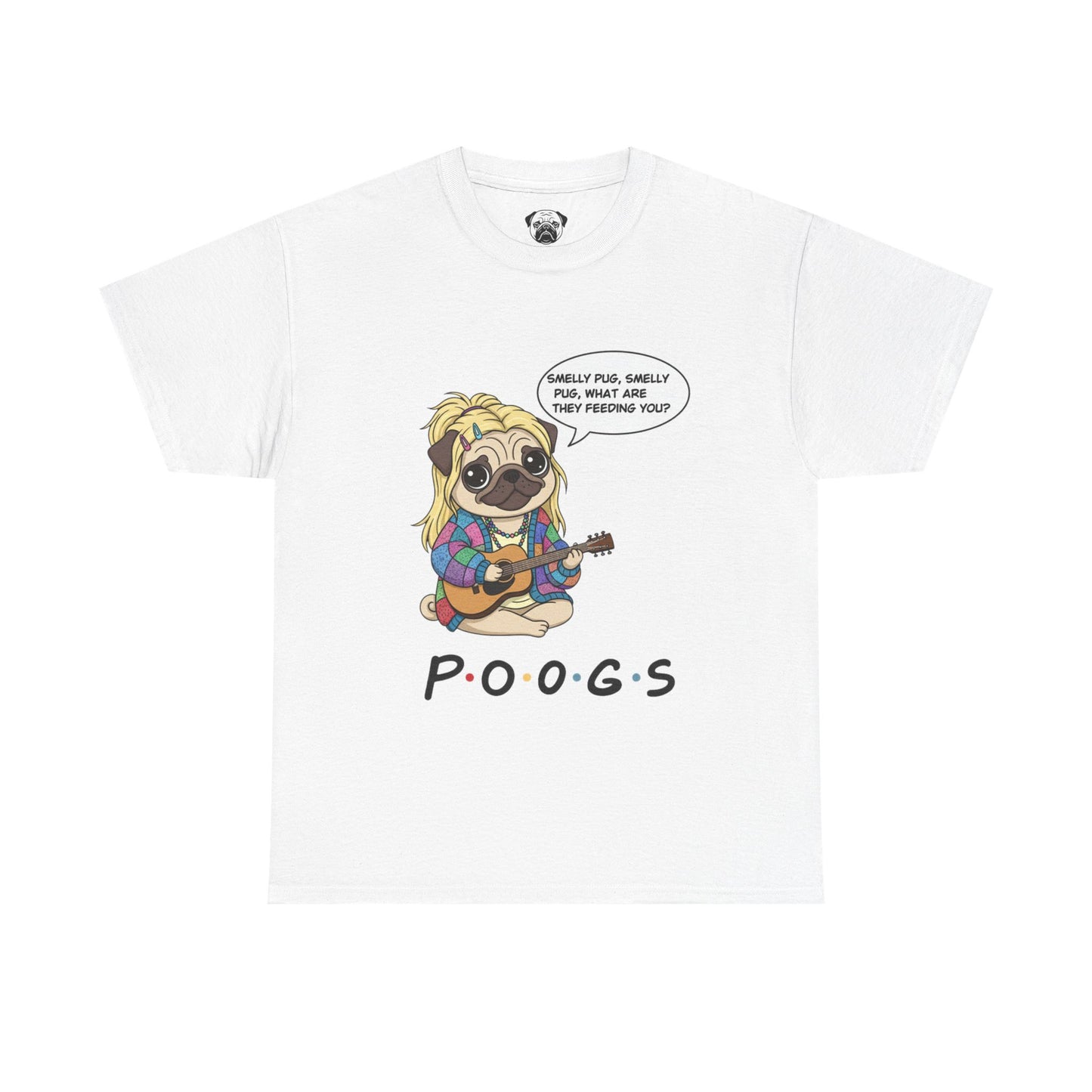 Cute Friends Poogs Pheobe Tee, Casual Dog Lover's T-Shirt, Gift for Pet Owners, Funny Friendship Shirt, Unisex Cotton Tee
