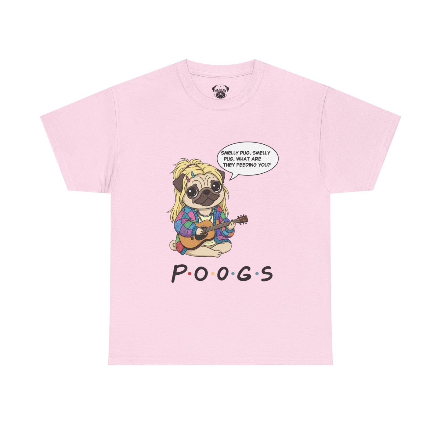 Cute Friends Poogs Pheobe Tee, Casual Dog Lover's T-Shirt, Gift for Pet Owners, Funny Friendship Shirt, Unisex Cotton Tee