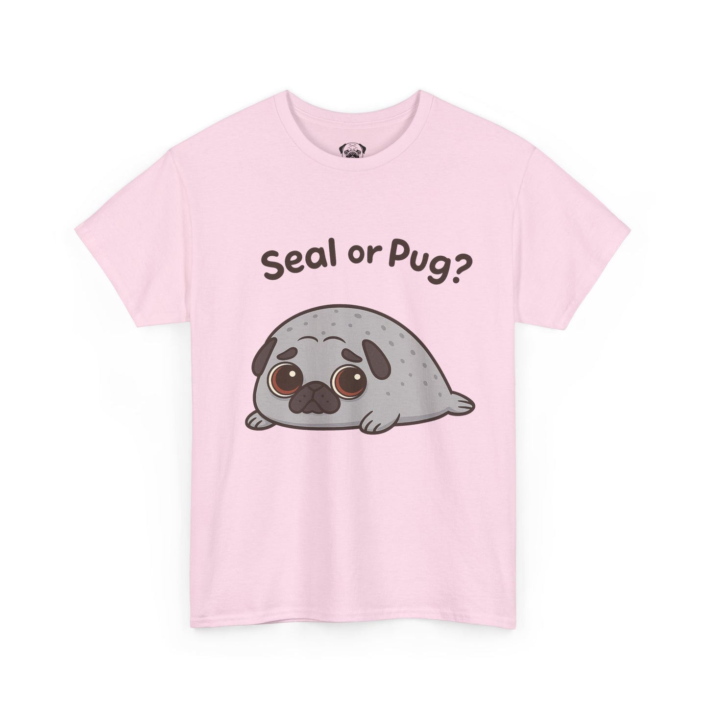 Cute Pug or Seal Tee, Casual Dog Lover's T-Shirt, Gift for Pet Owners, Funny Friendship Shirt, Unisex Cotton Tee