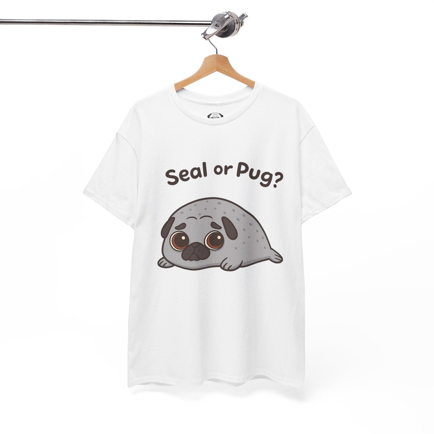 Cute Pug or Seal Tee, Casual Dog Lover's T-Shirt, Gift for Pet Owners, Funny Friendship Shirt, Unisex Cotton Tee