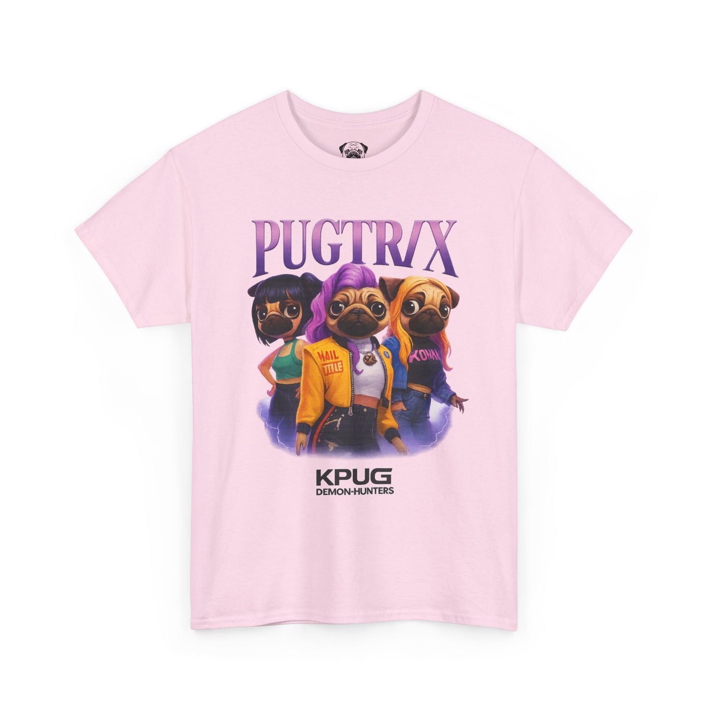 Cute Trendy Poogs Pug KPug KPoog Demon Hunters Pugtrix Tee, Casual Dog Lover's T-Shirt, Gift for Pet Owners, Funny Friendship Shirt, Unisex Cotton Tee