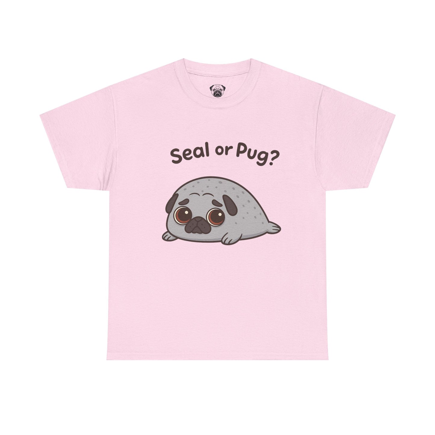 Cute Pug or Seal Tee, Casual Dog Lover's T-Shirt, Gift for Pet Owners, Funny Friendship Shirt, Unisex Cotton Tee
