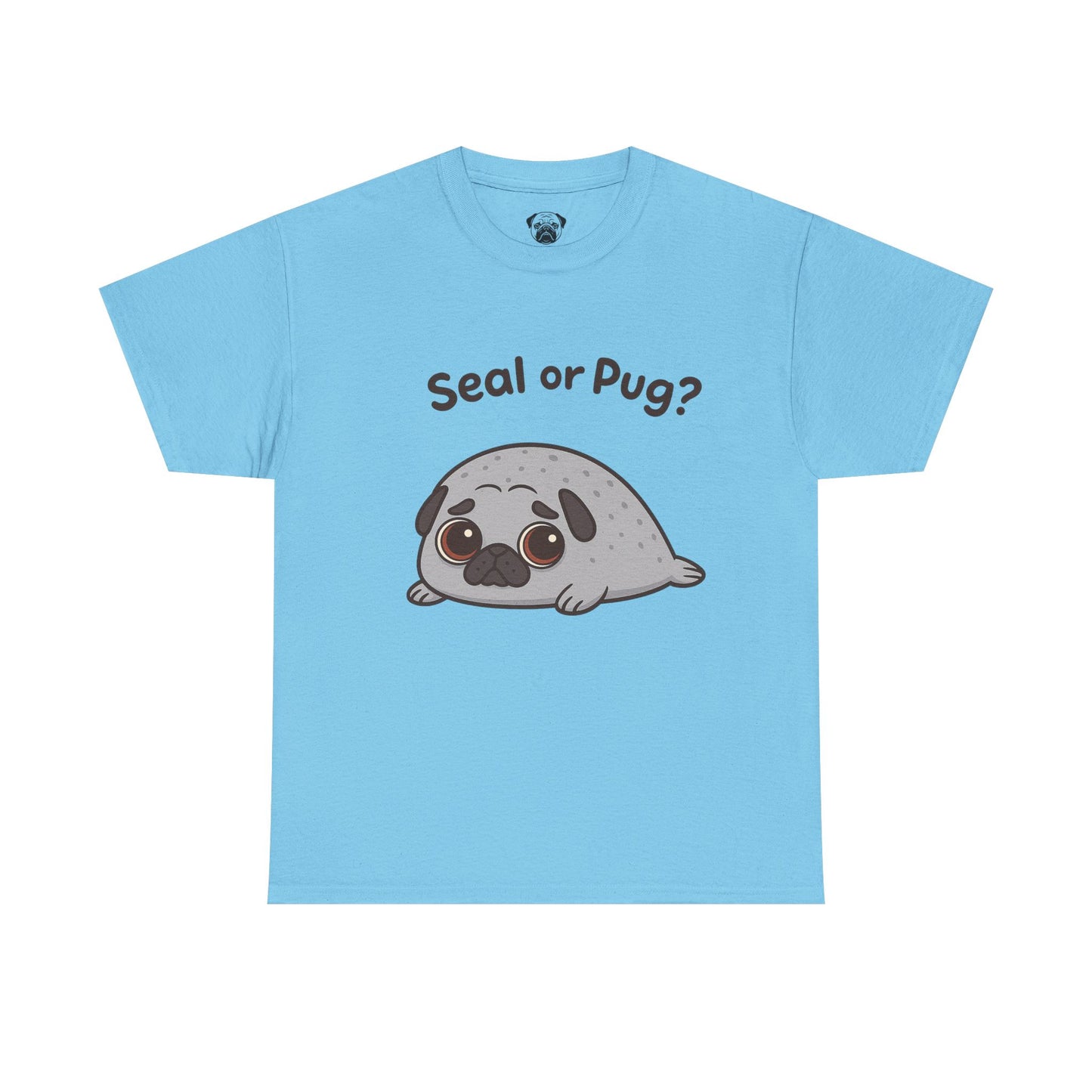 Cute Pug or Seal Tee, Casual Dog Lover's T-Shirt, Gift for Pet Owners, Funny Friendship Shirt, Unisex Cotton Tee
