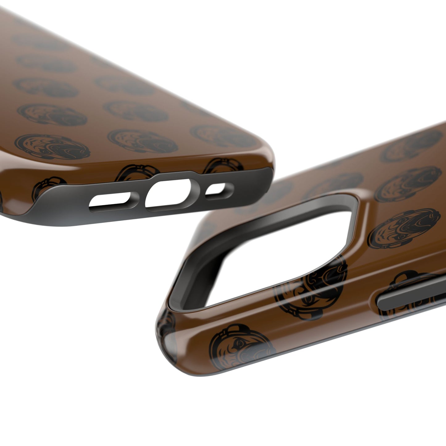 [Brown] Poogstek Logo Stylish Impact-Resistant Phone Case with Cool Headphone Design, Hipster Gift, Fun Phone Accessory, Trendy Tech Case, Unique [...]