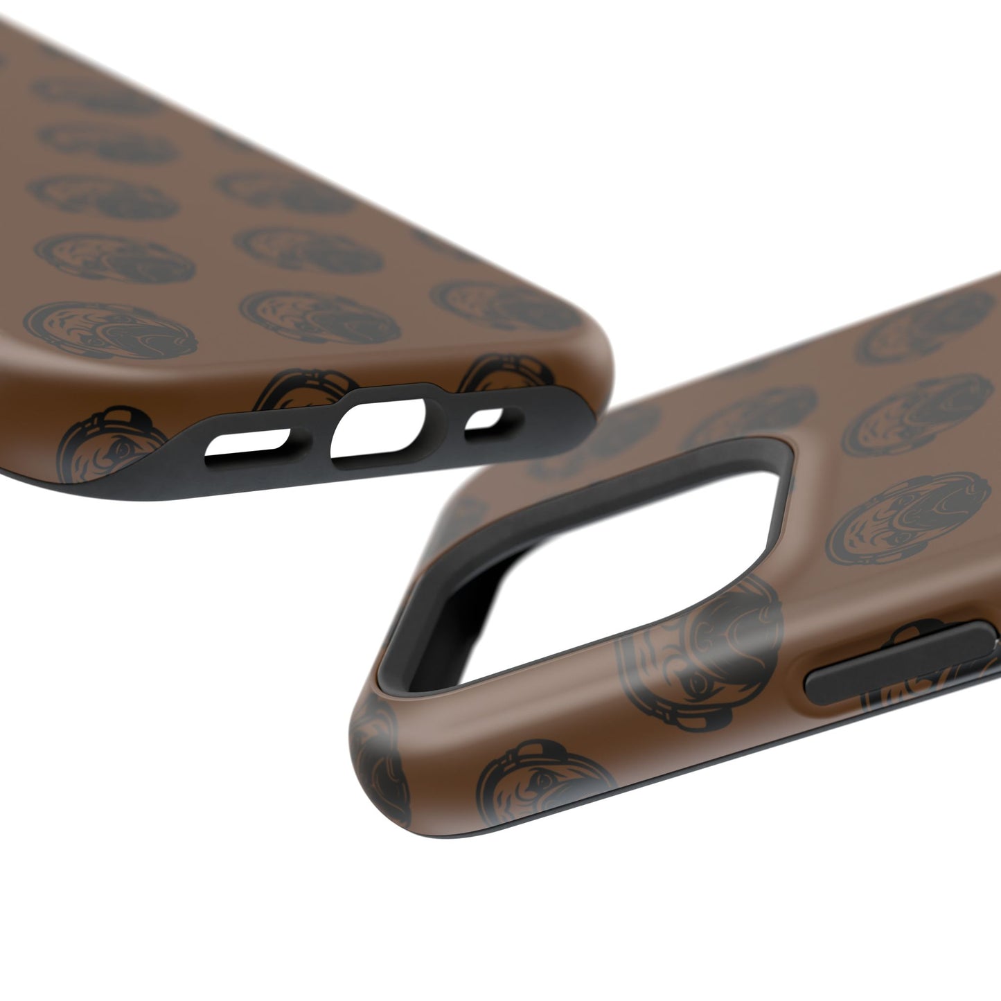 [Brown] Poogstek Logo Stylish Impact-Resistant Phone Case with Cool Headphone Design, Hipster Gift, Fun Phone Accessory, Trendy Tech Case, Unique [...]