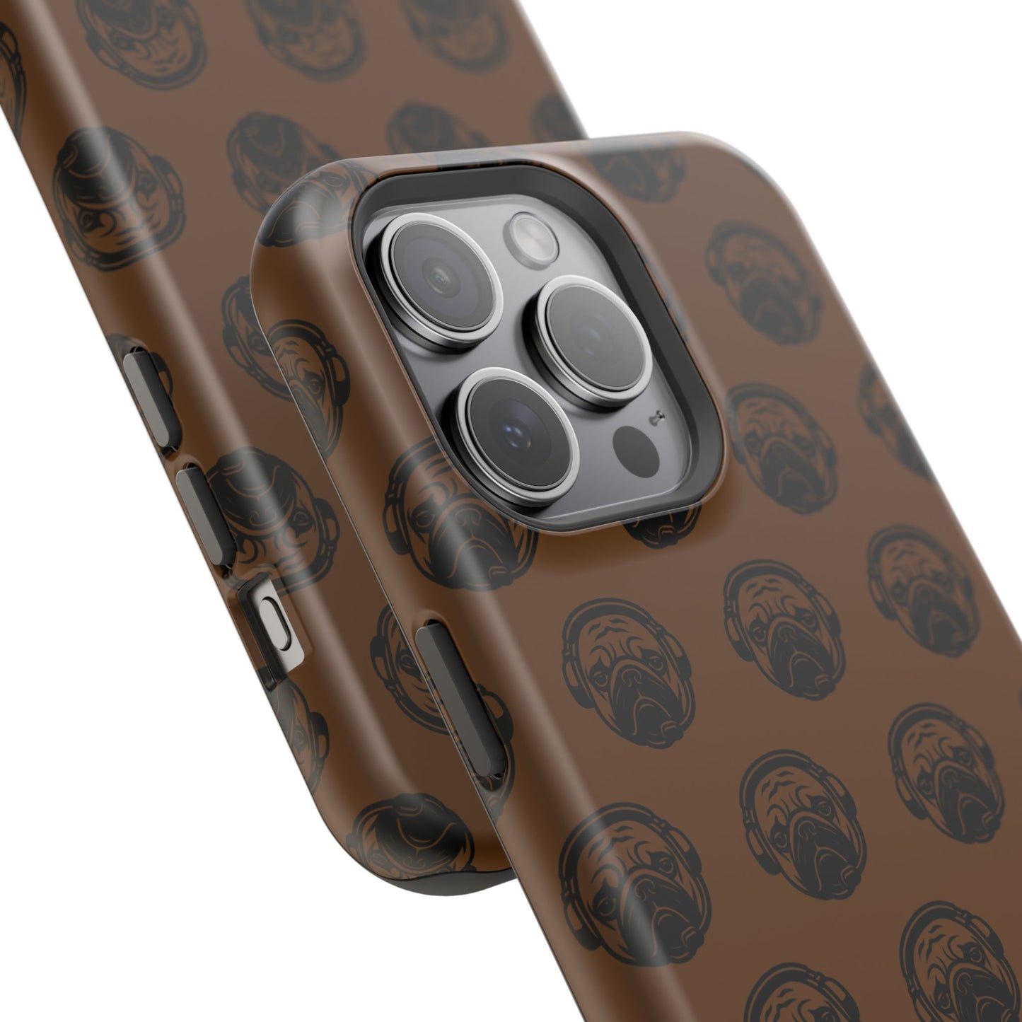 [Brown] Poogstek Logo Stylish Impact-Resistant Phone Case with Cool Headphone Design, Hipster Gift, Fun Phone Accessory, Trendy Tech Case, Unique [...]