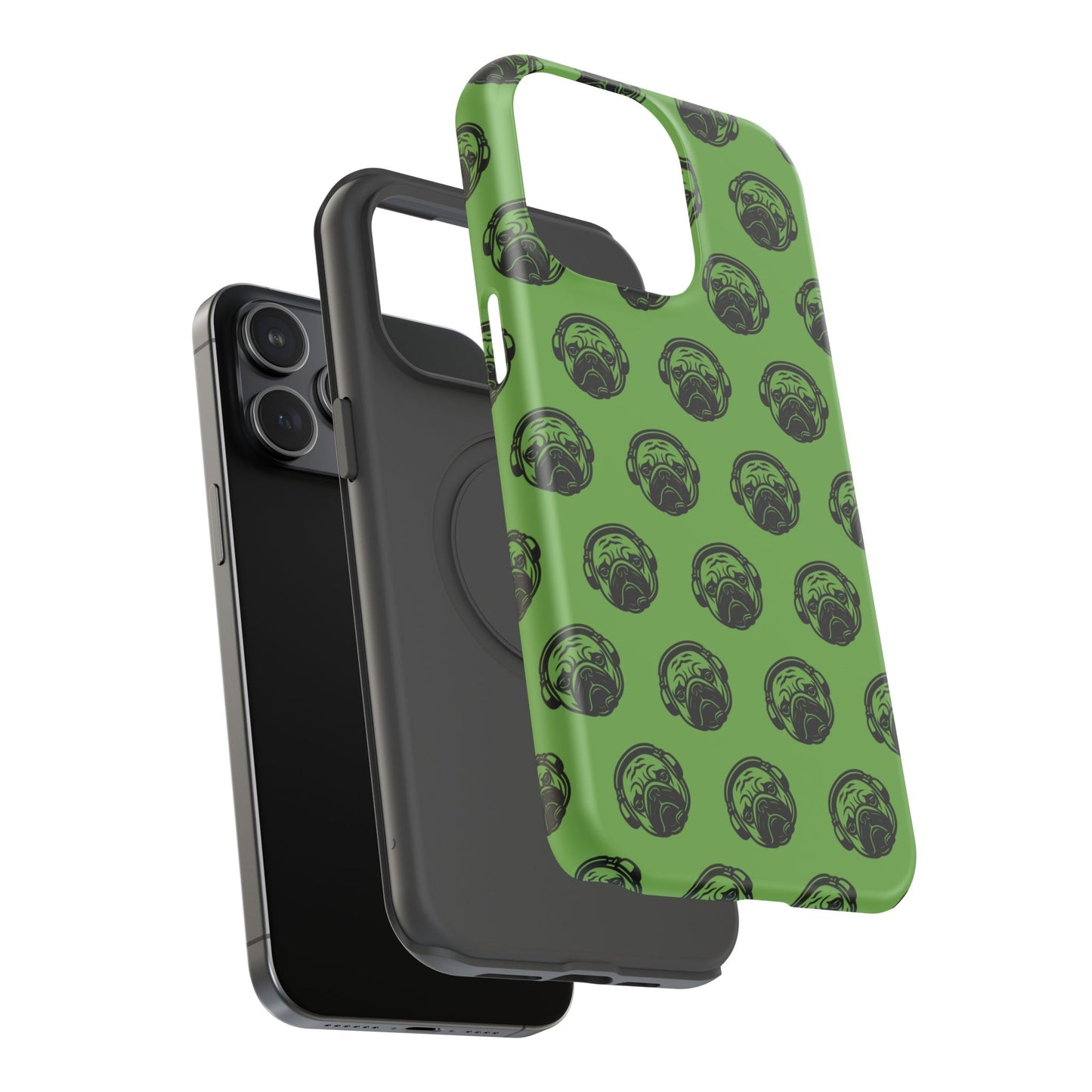 [Green] Poogstek Logo Stylish Impact-Resistant Phone Case with Cool Headphone Design, Hipster Gift, Fun Phone Accessory, Trendy Tech Case, Unique [...]