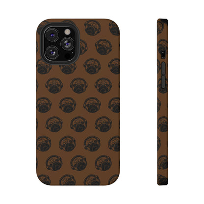 [Brown] Poogstek Logo Stylish Impact-Resistant Phone Case with Cool Headphone Design, Hipster Gift, Fun Phone Accessory, Trendy Tech Case, Unique [...]