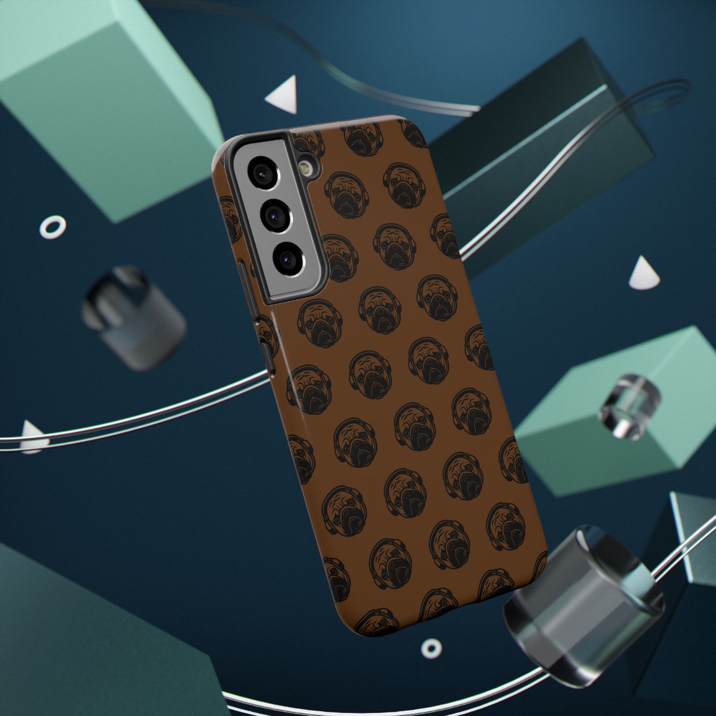 [Brown] Poogstek Logo Stylish Impact-Resistant Phone Case with Cool Headphone Design, Hipster Gift, Fun Phone Accessory, Trendy Tech Case, Unique [...]