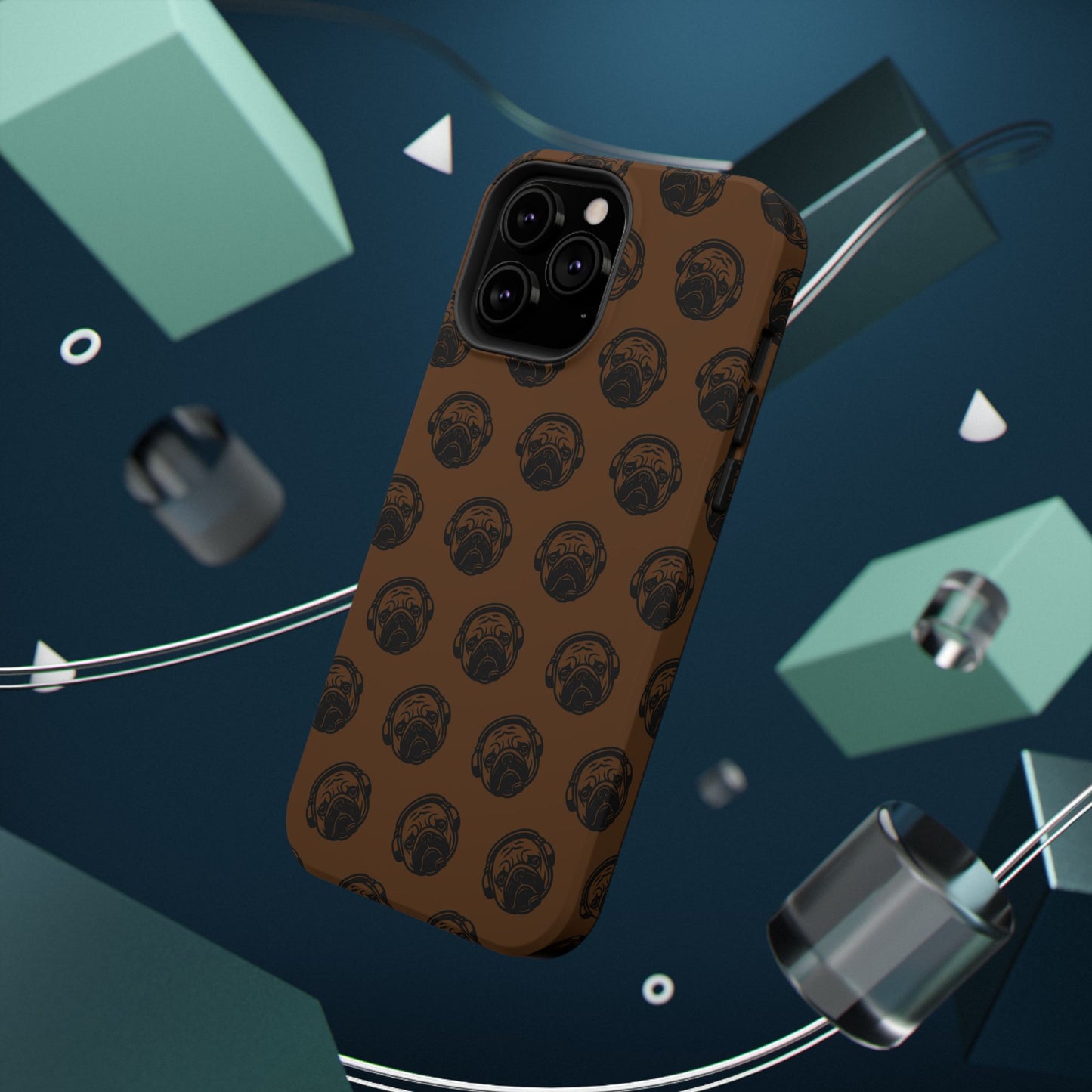 [Brown] Poogstek Logo Stylish Impact-Resistant Phone Case with Cool Headphone Design, Hipster Gift, Fun Phone Accessory, Trendy Tech Case, Unique [...]
