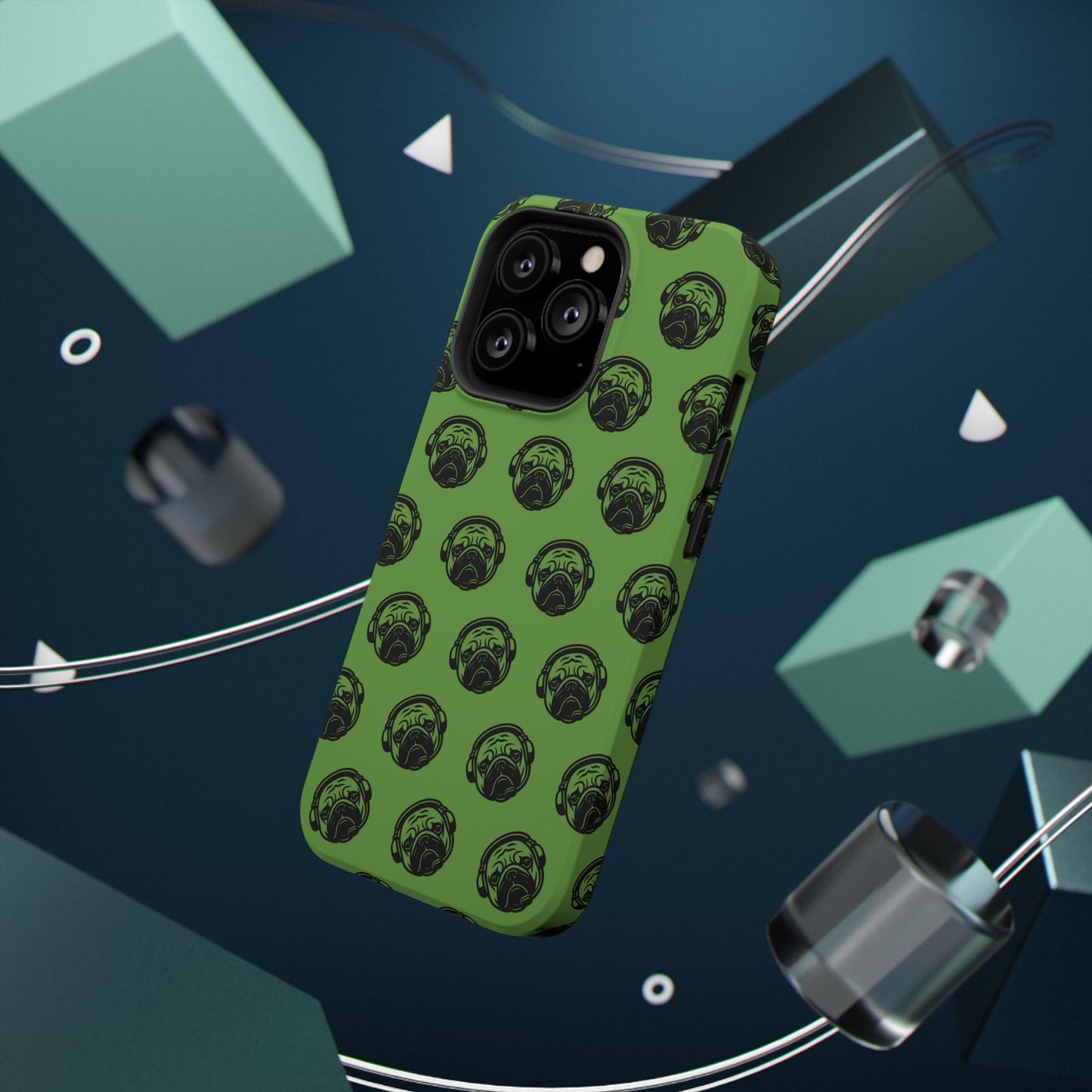 [Green] Poogstek Logo Stylish Impact-Resistant Phone Case with Cool Headphone Design, Hipster Gift, Fun Phone Accessory, Trendy Tech Case, Unique [...]