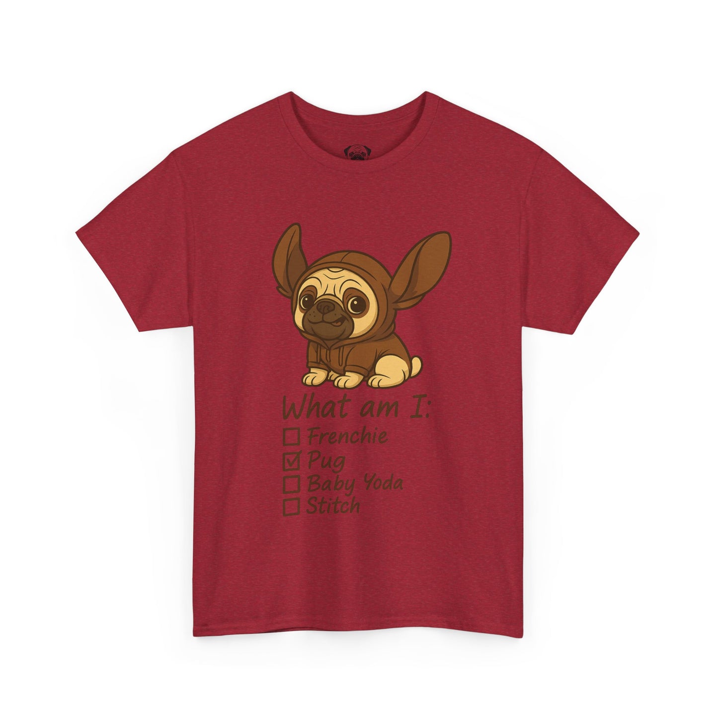 Pug Frenchie or Baby Yoda Tee, Casual Dog Lover's T-Shirt, Halloween Gift for Pet Owners, Funny Friendship Shirt, Unisex Cotton Tee