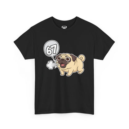 Cute Trendy Poogs Pug 67 Tee, Casual Dog Lover's T-Shirt, Gift for Pet Owners, Funny Friendship Shirt, Unisex Cotton Tee