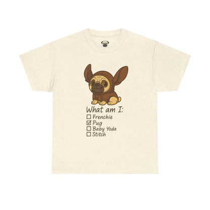 Pug Frenchie or Baby Yoda Tee, Casual Dog Lover's T-Shirt, Halloween Gift for Pet Owners, Funny Friendship Shirt, Unisex Cotton Tee