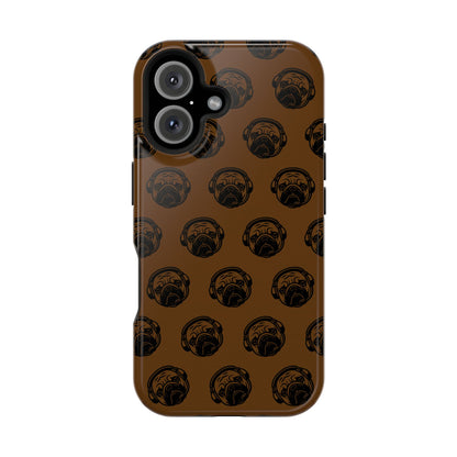 [Brown] Poogstek Logo Stylish Impact-Resistant Phone Case with Cool Headphone Design, Hipster Gift, Fun Phone Accessory, Trendy Tech Case, Unique [...]