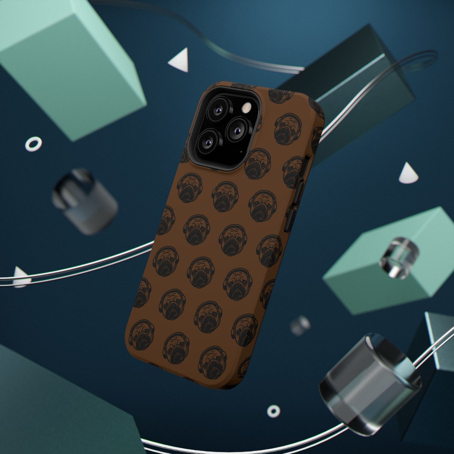 [Brown] Poogstek Logo Stylish Impact-Resistant Phone Case with Cool Headphone Design, Hipster Gift, Fun Phone Accessory, Trendy Tech Case, Unique [...]