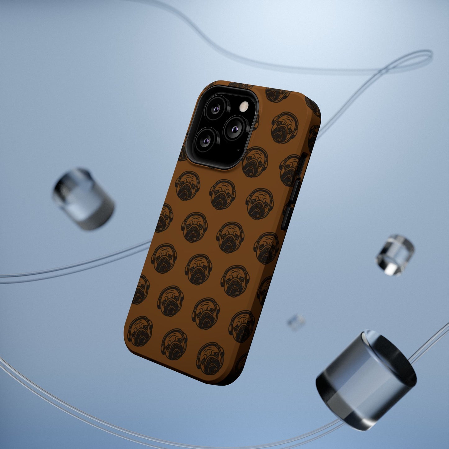 [Brown] Poogstek Logo Stylish Impact-Resistant Phone Case with Cool Headphone Design, Hipster Gift, Fun Phone Accessory, Trendy Tech Case, Unique [...]