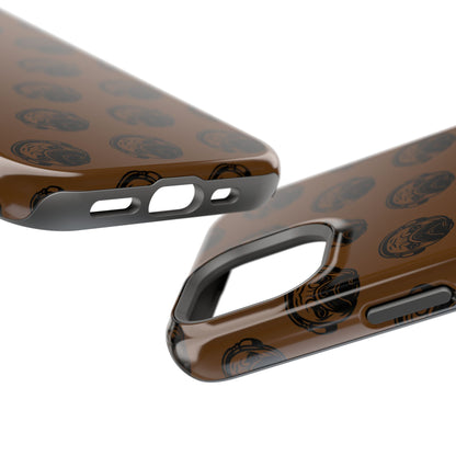 [Brown] Poogstek Logo Stylish Impact-Resistant Phone Case with Cool Headphone Design, Hipster Gift, Fun Phone Accessory, Trendy Tech Case, Unique [...]