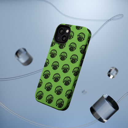 [Green] Poogstek Logo Stylish Impact-Resistant Phone Case with Cool Headphone Design, Hipster Gift, Fun Phone Accessory, Trendy Tech Case, Unique [...]