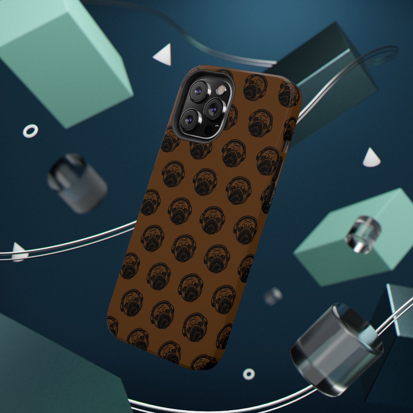 [Brown] Poogstek Logo Stylish Impact-Resistant Phone Case with Cool Headphone Design, Hipster Gift, Fun Phone Accessory, Trendy Tech Case, Unique [...]