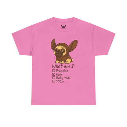 Pug Frenchie or Baby Yoda Tee, Casual Dog Lover's T-Shirt, Halloween Gift for Pet Owners, Funny Friendship Shirt, Unisex Cotton Tee