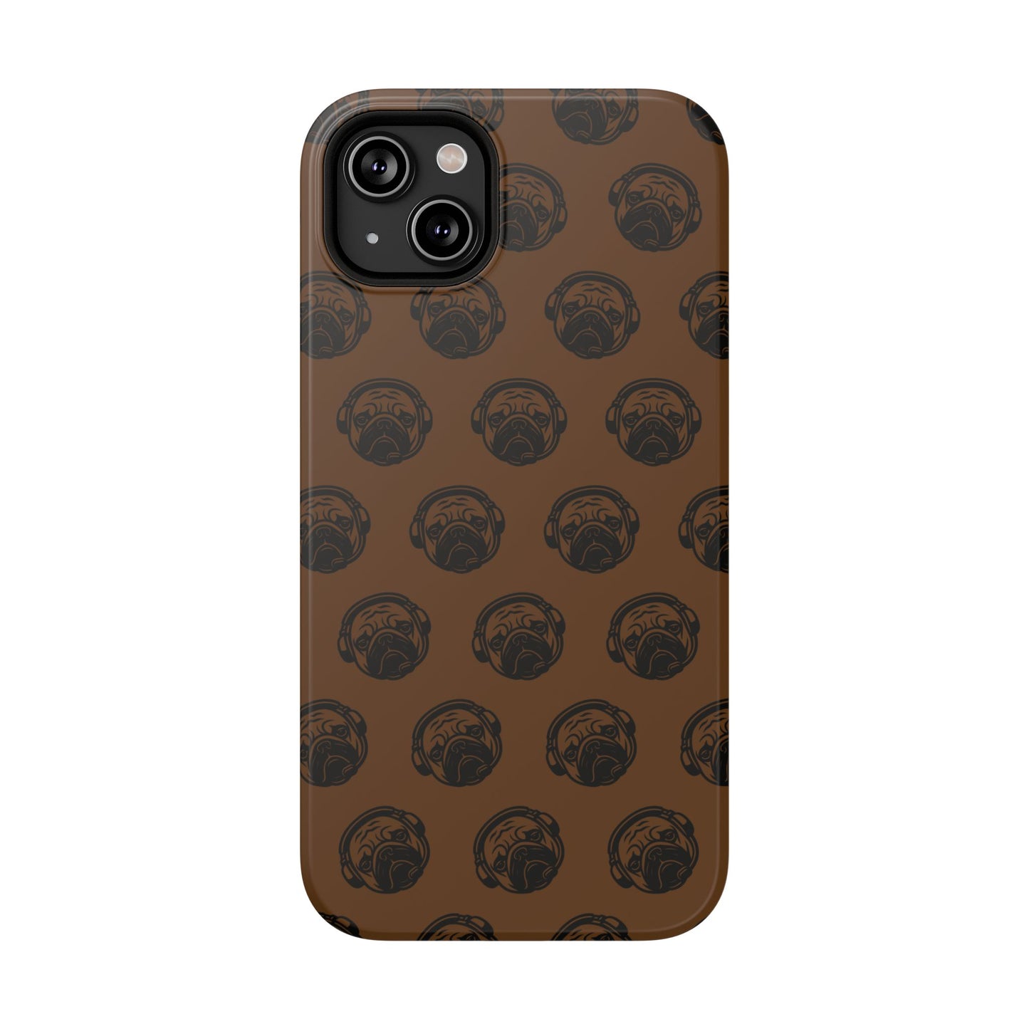 [Brown] Poogstek Logo Stylish Impact-Resistant Phone Case with Cool Headphone Design, Hipster Gift, Fun Phone Accessory, Trendy Tech Case, Unique [...]