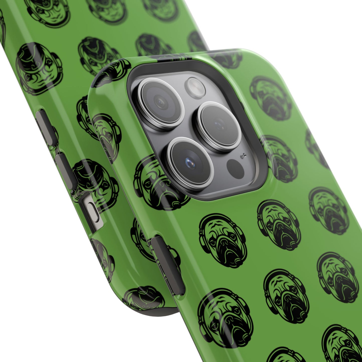 [Green] Poogstek Logo Stylish Impact-Resistant Phone Case with Cool Headphone Design, Hipster Gift, Fun Phone Accessory, Trendy Tech Case, Unique [...]