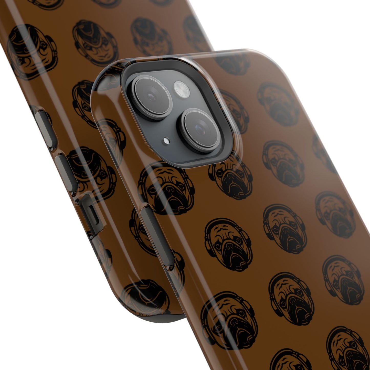 [Brown] Poogstek Logo Stylish Impact-Resistant Phone Case with Cool Headphone Design, Hipster Gift, Fun Phone Accessory, Trendy Tech Case, Unique [...]