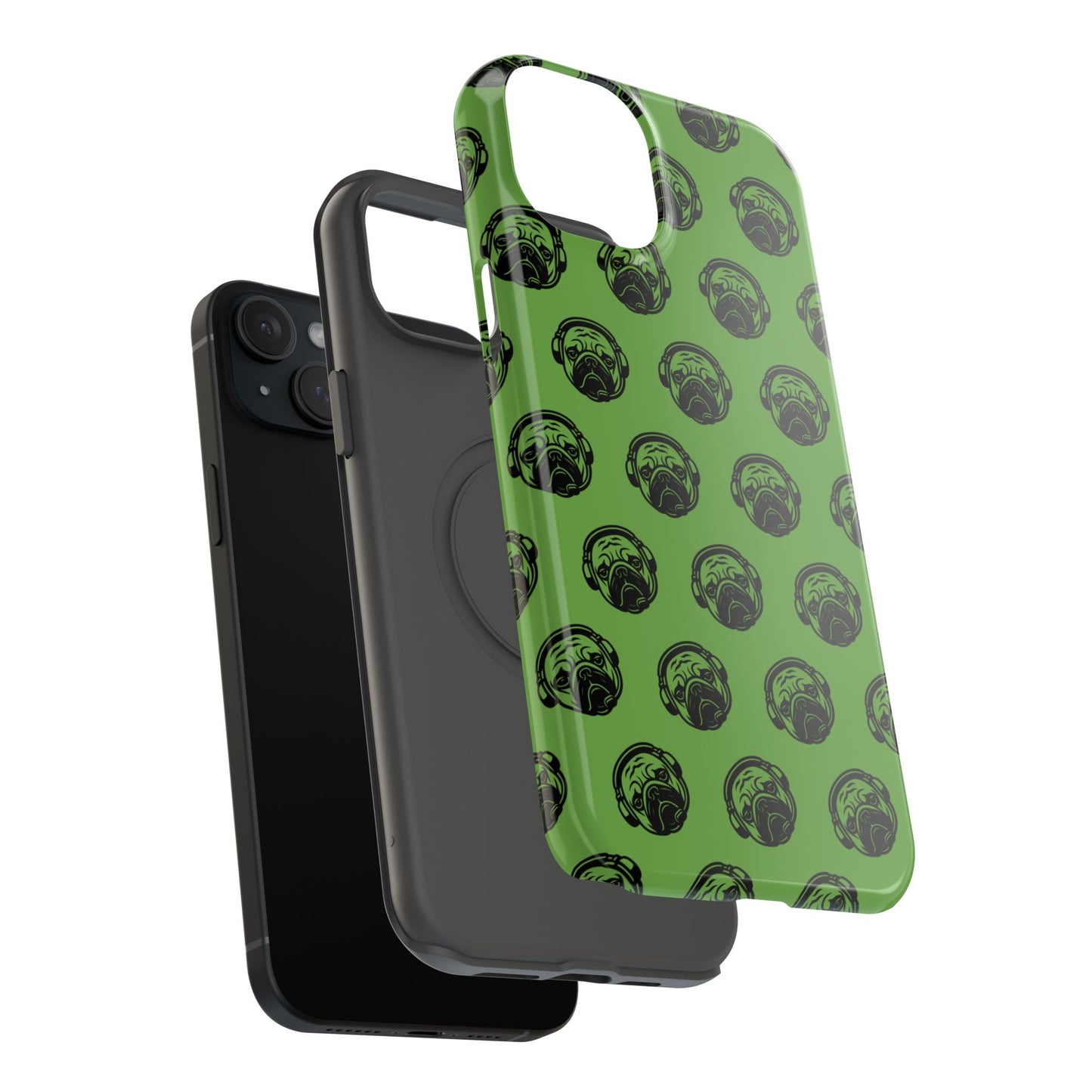 [Green] Poogstek Logo Stylish Impact-Resistant Phone Case with Cool Headphone Design, Hipster Gift, Fun Phone Accessory, Trendy Tech Case, Unique [...]